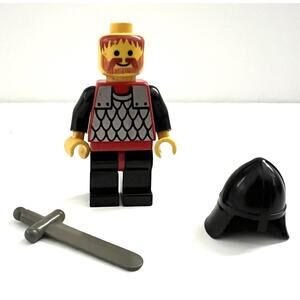 Lego Castle Black Knights 6086 1917 2890 Scale Mail Minifigure + Sword cas149